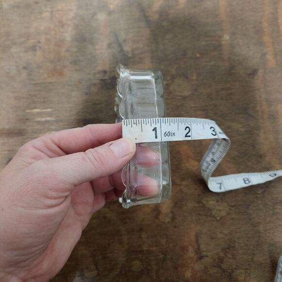 VTG MCM Clear Trinket Jewelry Dish Charcuterie Soap Dish Shelf Sitter Decor - Picture 5 of 5